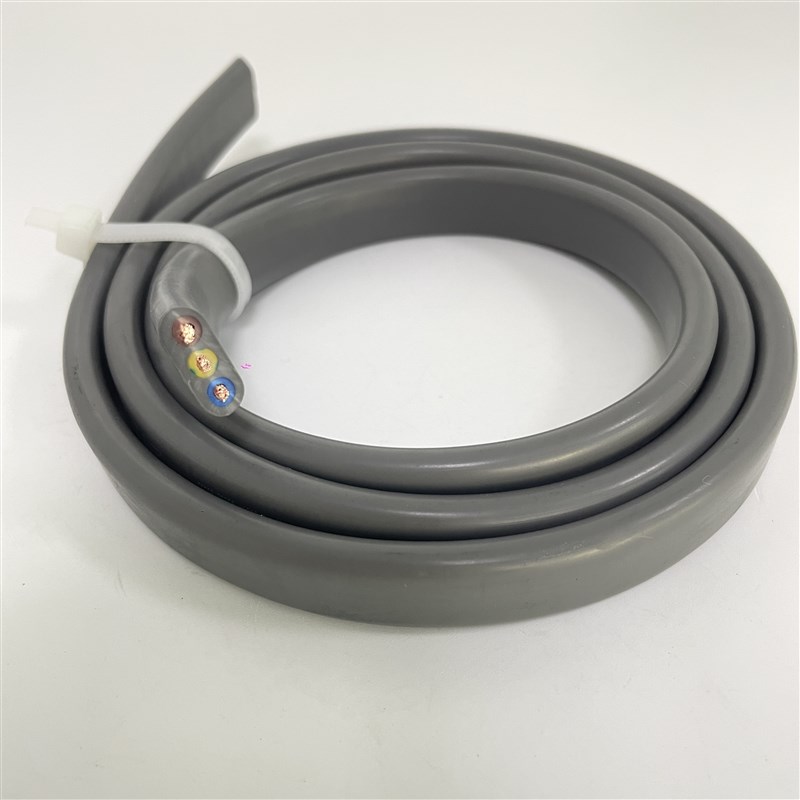 广东纯铜芯灰色h扁平电缆 TVVB3*2.5平方  伸缩门电梯空调随行扁