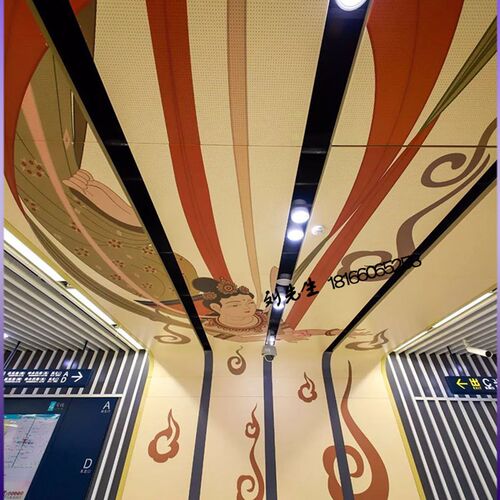 喷绘铝单板室内吊顶隔断装饰铝板包柱幕墙天花彩色打印2mm吕墙板
