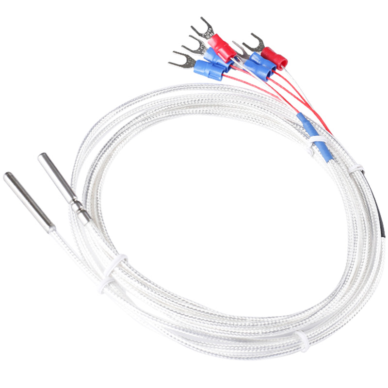 防水防腐型pt100温度传感器探头热电偶压鼻贴片式工V业铂热电阻K