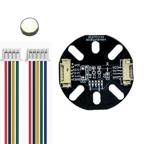 MT6701磁编码器高精度14bit无刷电机角度测量传感器送磁铁