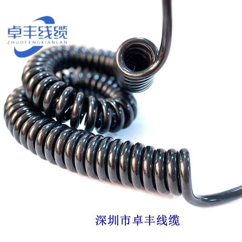 12芯0.d3平方14芯0.3PU弹簧线 22awg螺旋伸缩弹簧信号线 连接线