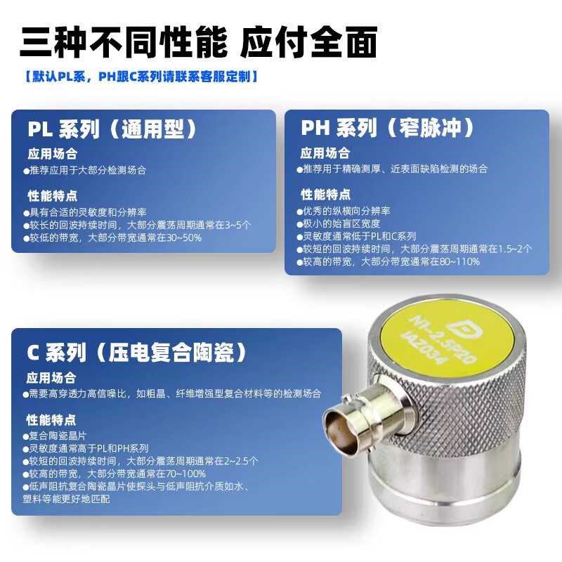 广州多浦乐通用PL直探头N2.5P2C0L探仪伤无损检测超声波纵波换能