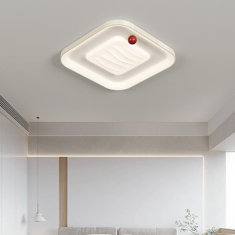 客厅吸灯顶灯现8代简约奶油风卵石主灯全谱护眼具组合全屋套鹅光