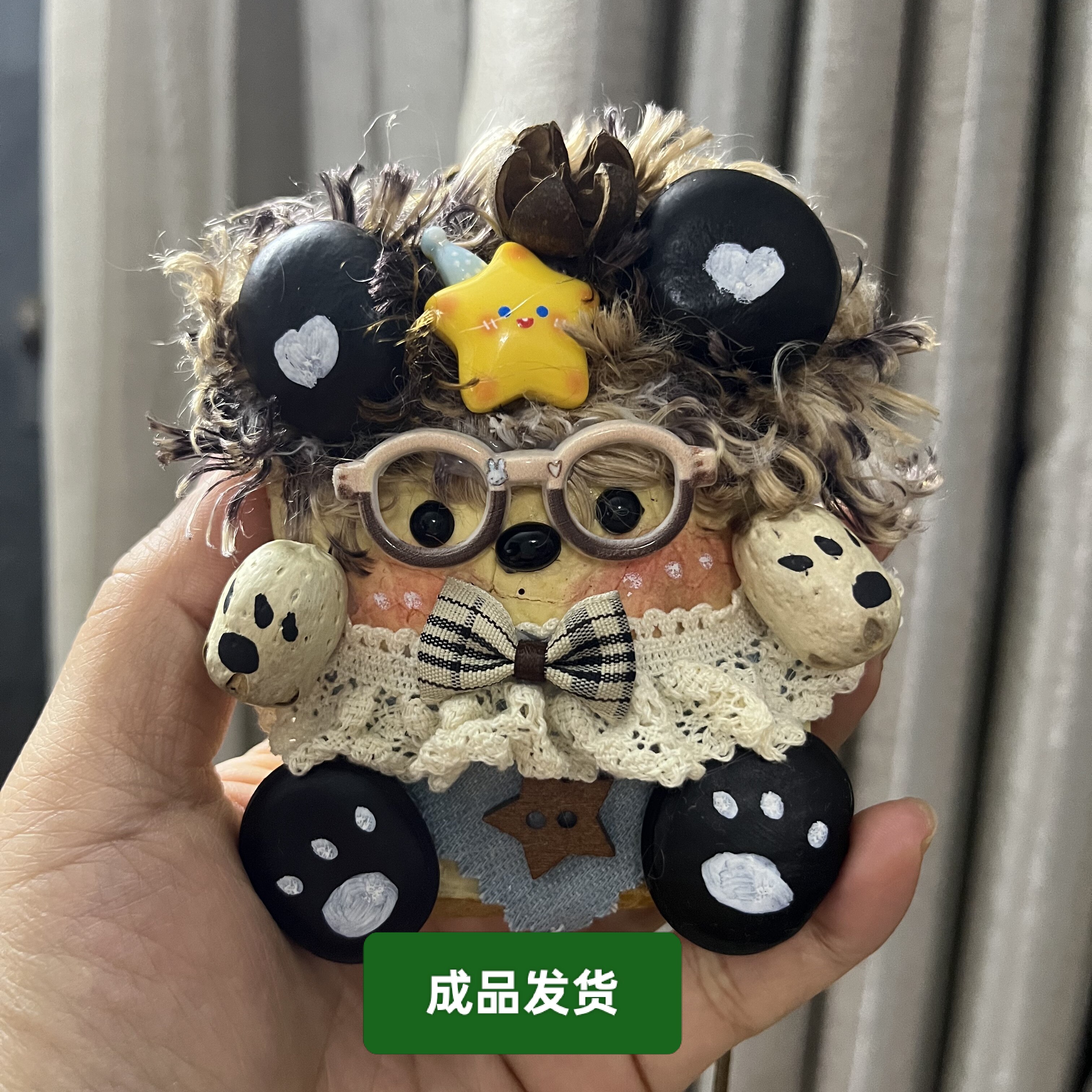 手工榼藤豆荚公仔包挂件钥匙扣