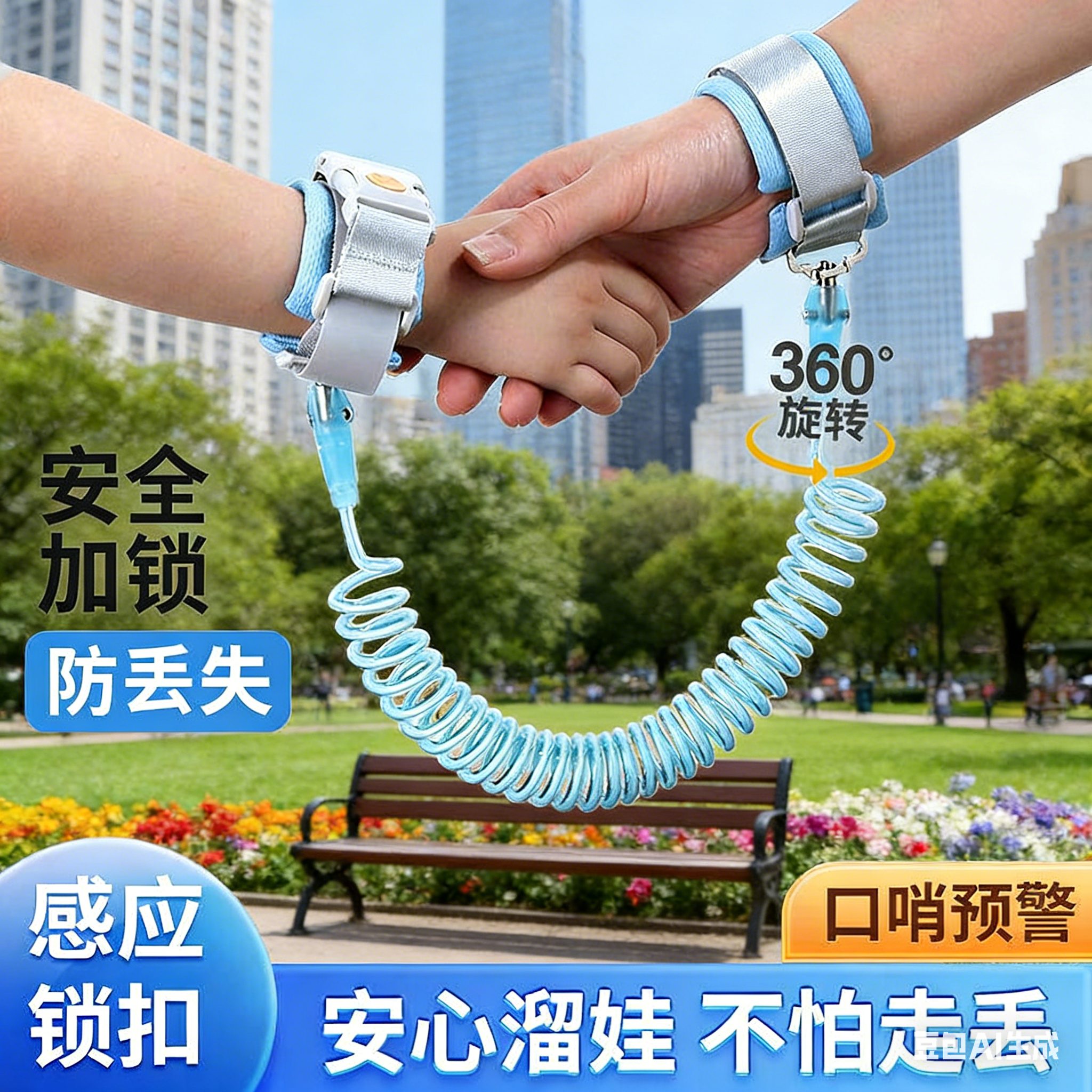 儿童防走失牵引绳宝宝防丢失手环