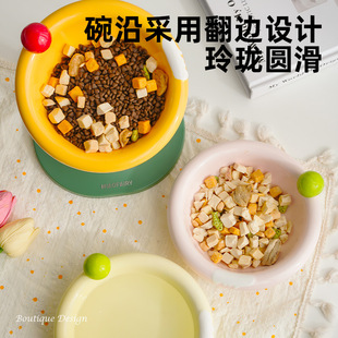冰淇淋猫碗陶瓷狗碗宠物食盆猫咪喝水护颈猫食碗可调节高脚碗