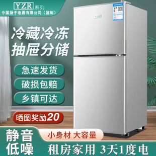 扬子小冰箱家用节能大容量双门冷藏冷冻出租屋一级电冰箱小型 新品