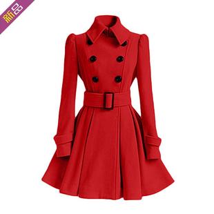 fashion ins long women slim style Women belt coat