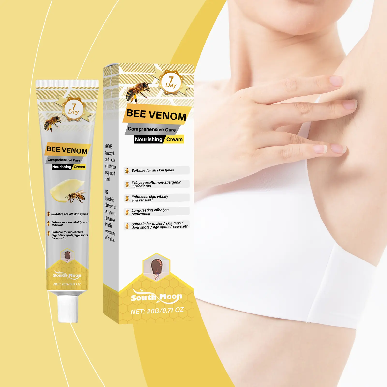 Bee Venom Skin Care Cream gently moisturises and soothes the