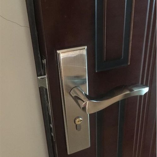 速发不锈钢实木门锁房门锁室内大锁老式卧室锁门门把手配件配大58