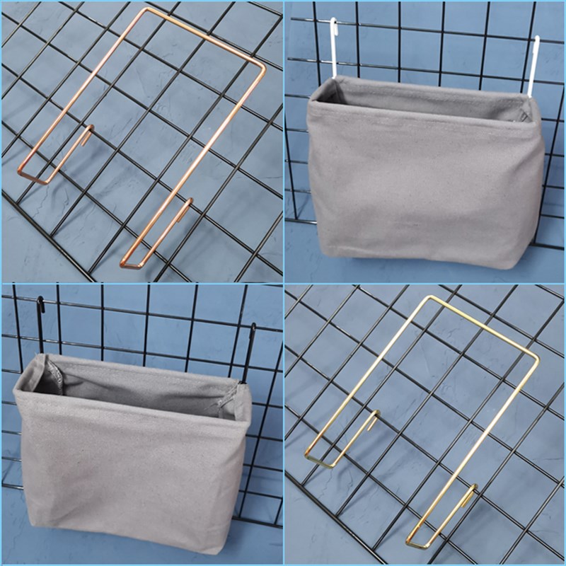 速发网格片物架铁艺照片墙装网挂篮托盘 杂志挂架饰置收纳