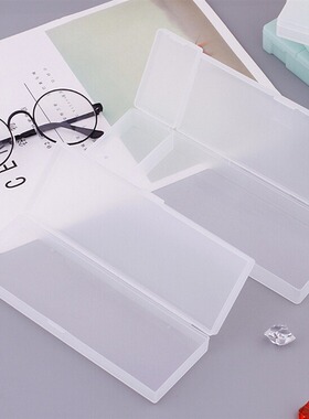 Creative stationery plastic pencil case semi transparent fro