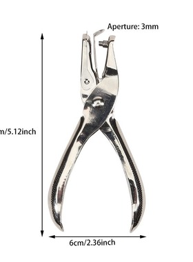 Small aperture handheld metal stationery round punching plie