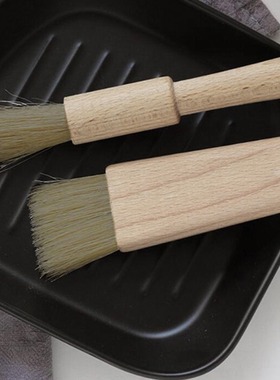 Beech wood handle pig sideburns kitchen bread baking brush h