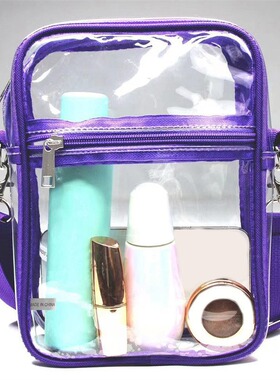 Transparent PVC single shoulder transparent crossbody bag wo