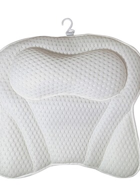 White butterfly bathtub pillow bathroom cushion with 6 sucti