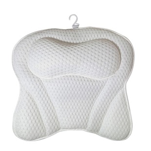 White butterfly bathtub pillow bathroom cushion with 6 sucti