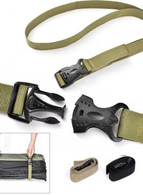 Outdoor luggage bundling strap with double safety buckle car
