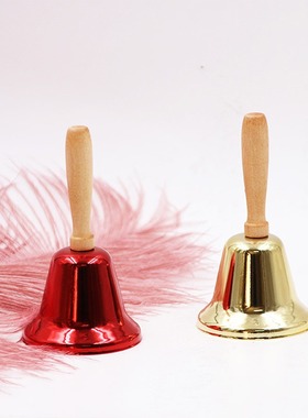 Christmas Supplies Wooden Handle Christmas Hand Ringing Bell