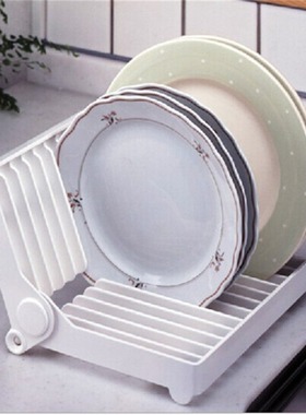 Foldable kitchen countertop drain rack kitchen bowl and dish