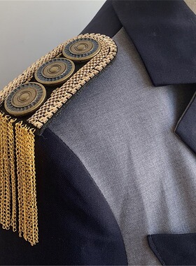 Jewelry chain tassel men and women shoulder badges buttons h
