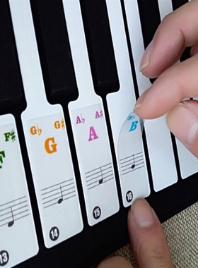 Piano sticker electronic keyboard transparent scale characte