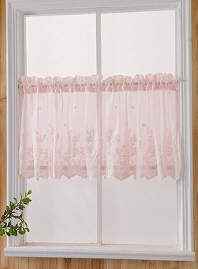 Kitchen coffee curtain small fresh lace short curtain small