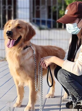Dog Chain Iron Chain Dog Traction Rope Golden Retriever Dog