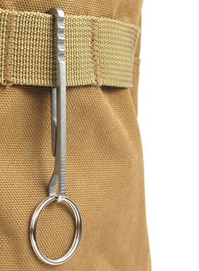 Silver Rattlesnake Key Ring Outdoor Equipment EDC Tool Clip