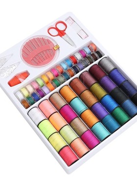 Household colored sewing machine thread (64 rolls) set for d