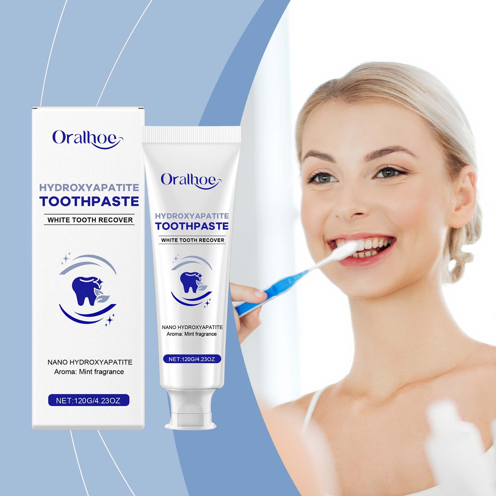Mint ToothpasteClean Teeth HygieneCare Mouth FreshnessGlossy