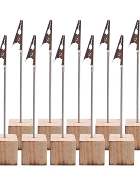 10pcs original wood color creative business card holder croc