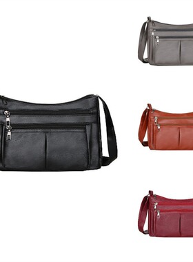 Mom bag middle-aged women soft leather fashionable crossbody