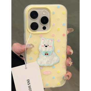 ZYL多巴胺彩色波点西高地适用于小米15pro/14pro/13手机壳小米红米k80pro/红米k70至尊版k60果冻合