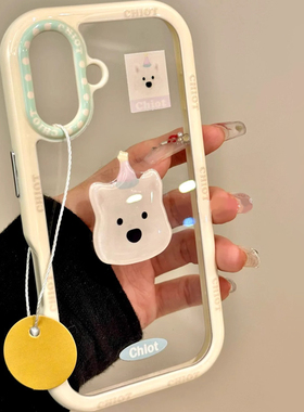 立体西高地贴片适用于vivo iqooneo10/8pro手机壳neo7se全包iqoo13pro气囊z5x/z7/z9x/turbo防摔u1x女u3个