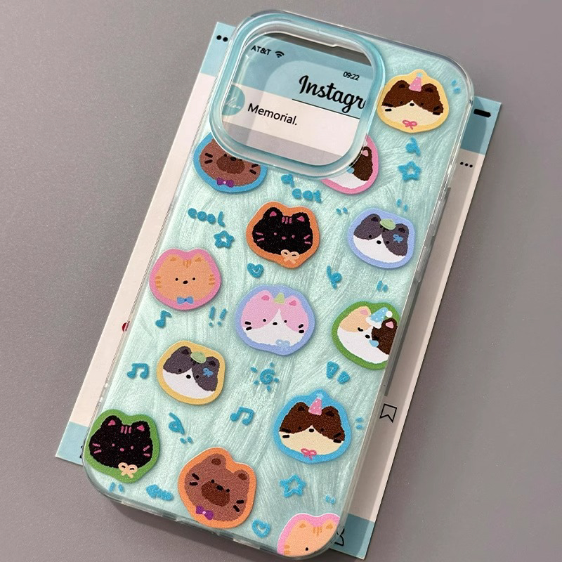 可爱卡通音符猫咪适用于荣耀300pro/200/100/90gt/60手机壳v40/x40/x60i+畅玩50创意magic7女play7T羽毛IMD