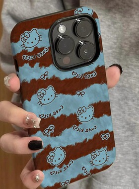 复古斑马纹满屏小猫猫适用于华为nova14pro/13pro手机壳nova12pro/9全包/nova8创意新款7se女二合一12活力