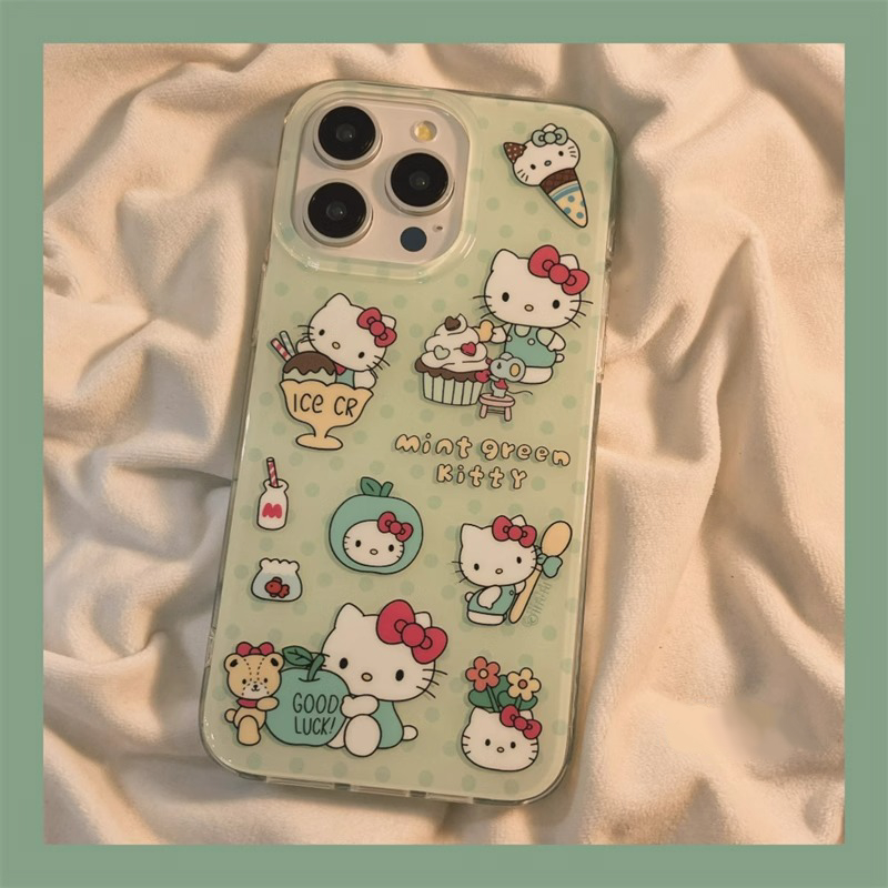 夏日清新网红HelloKitty适用于华为Mate70/60/50pro/40手机壳nova13pro/12/11/10华为P70ultra/60/50白底IMD