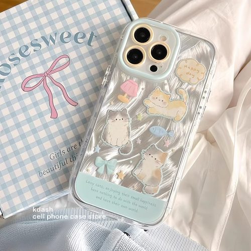 清新春可爱小猫咪适用于vivo y500/300i/y200手机壳y78/100i防摔y73s气囊y53s小众y35m/y33s女z5i 创意u3x