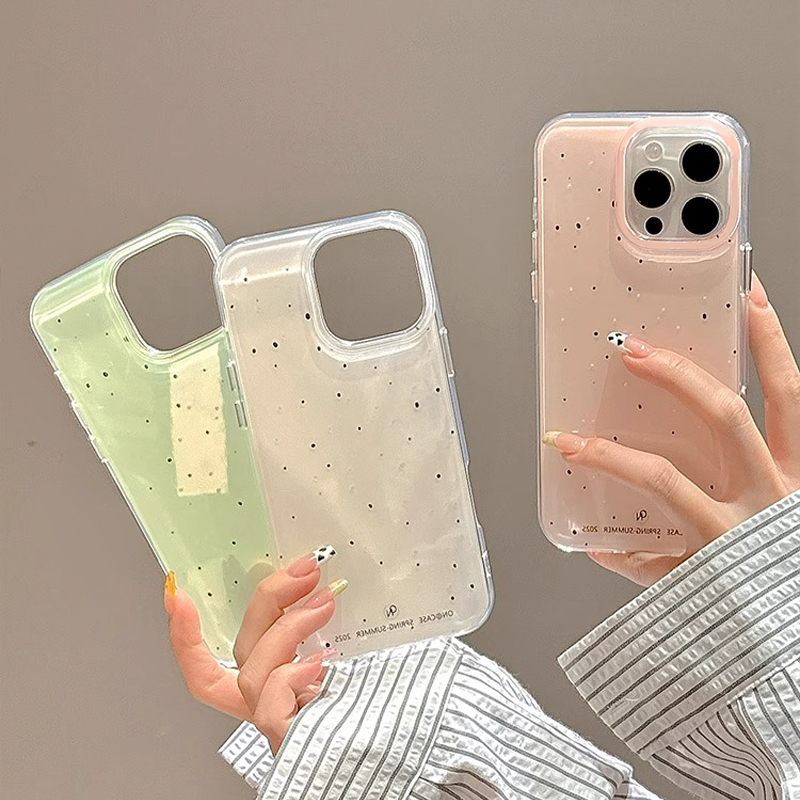 夏日小清新纯色泼墨适用于苹果16promax手机壳iphone15/14全包xsmax创意13proxr女12mini小众11pro白底IMD