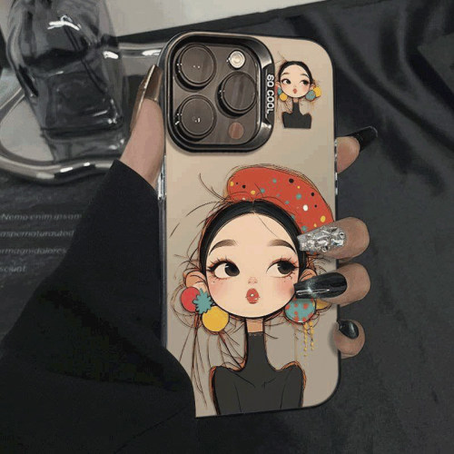 ZYL高级感帽子女孩适用于oppo A6/a5Pro手机壳a97/a96新款真我realme GT7/NEO6se彩银13/12x/11pro女可爱