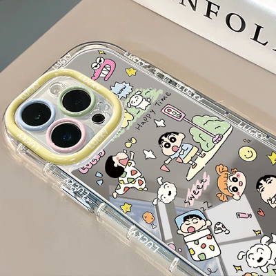 夏日可爱卡通镜面适用于realme真我GTneo5se手机壳neo3/neo2全包GT6防摔q5pro气囊真我8创意q3pro新款v23女