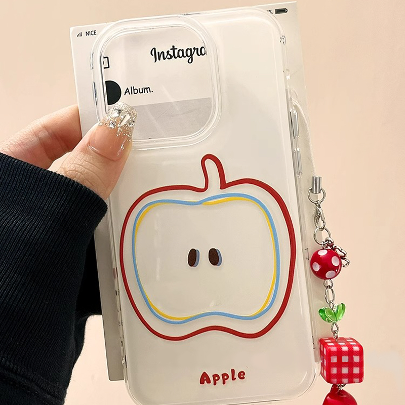 简约线条苹果芝士适用于苹果16promax手机壳iphone15/14全包xsmax创意13proxr女12mini小众11pro白底IMD