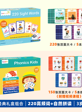 莎林沙林sight words英语高频词220闪卡片单词自然拼读教材点读版