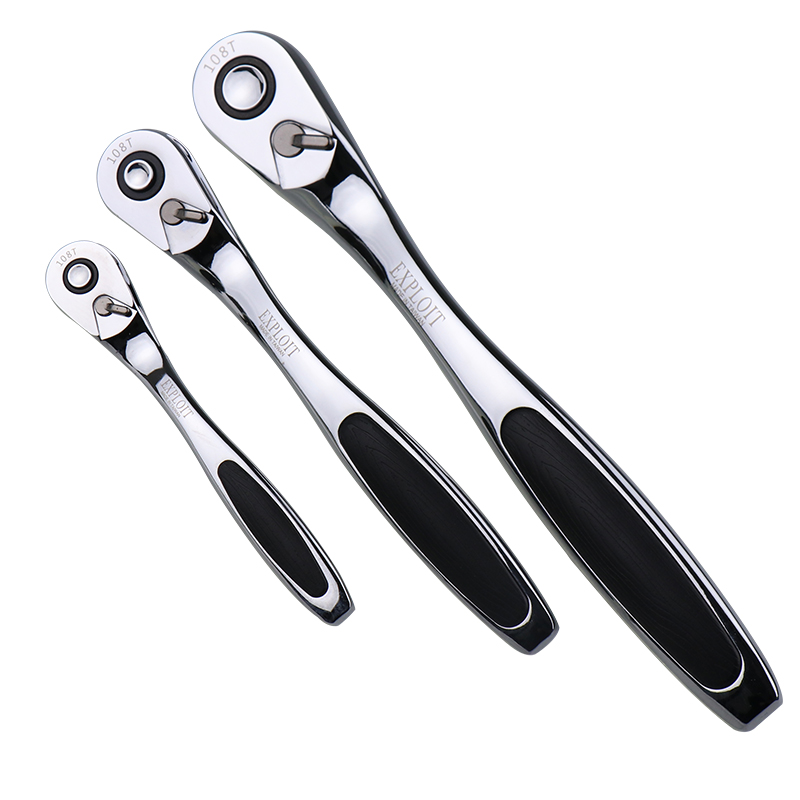 开拓棘轮套筒扳手台湾制造单个小飞中飞大飞快速双V向省力套筒扳