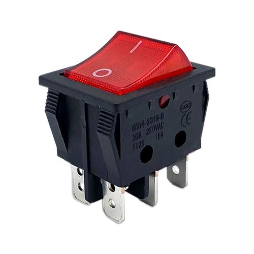 电焊机开关30A大电流船型开关KCD4大功率2档带灯煮面桶电烤箱开关