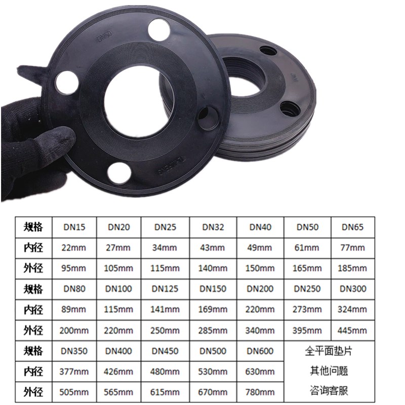 带孔橡胶法兰垫片 圆形黑橡胶垫片橡胶平垫片 法兰密封垫带