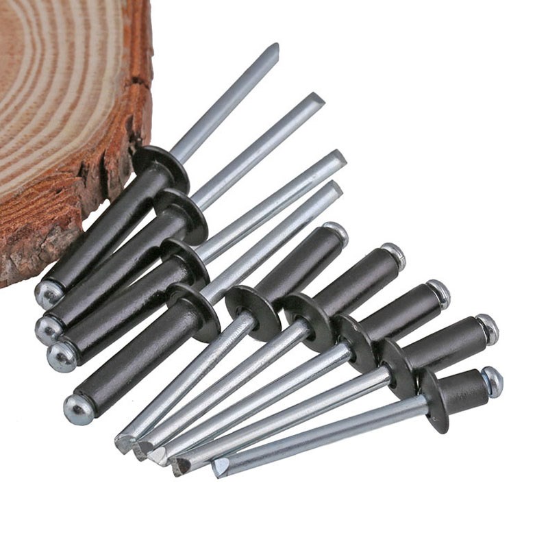 M3.2M4M5*10x12x14x16mm拉铆钉开口型拉钉平圆头U黑色铝制抽芯铆