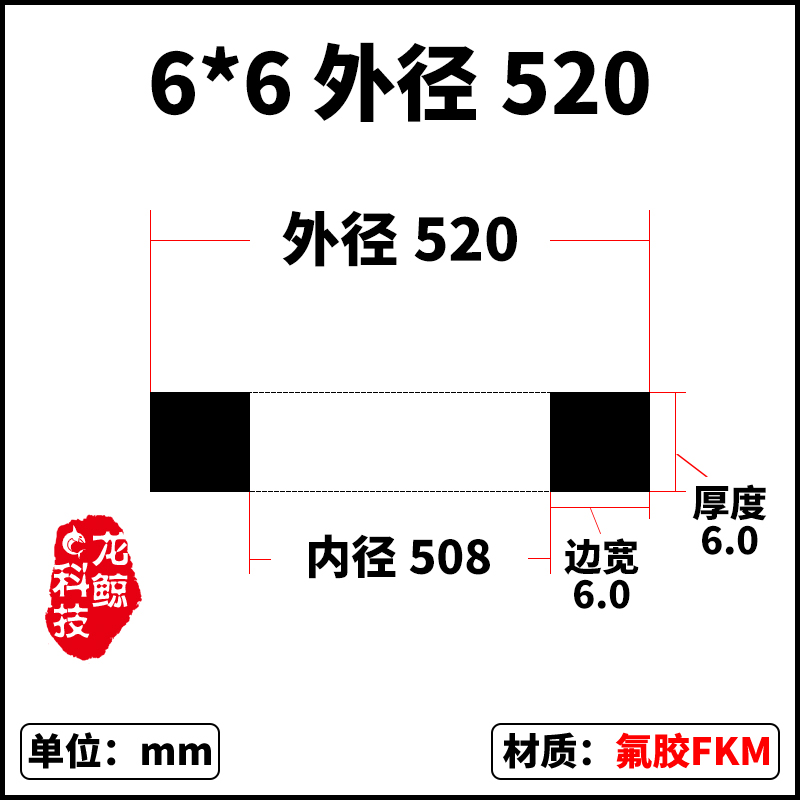 6*6氟胶人孔方条 压力人孔法兰密封条氟橡胶罐口垫圈耐强酸碱高温