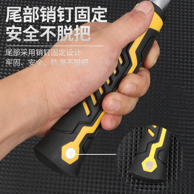 地质勘探锤采石k采矿工勘测锤子登山探险逃生尖头扁头多功能锤子